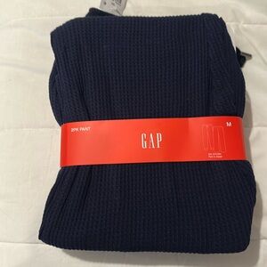 NWT Gap Men's 2 Pack Waffle Knit Thermal Jogger Pajama Pants Navy Gray